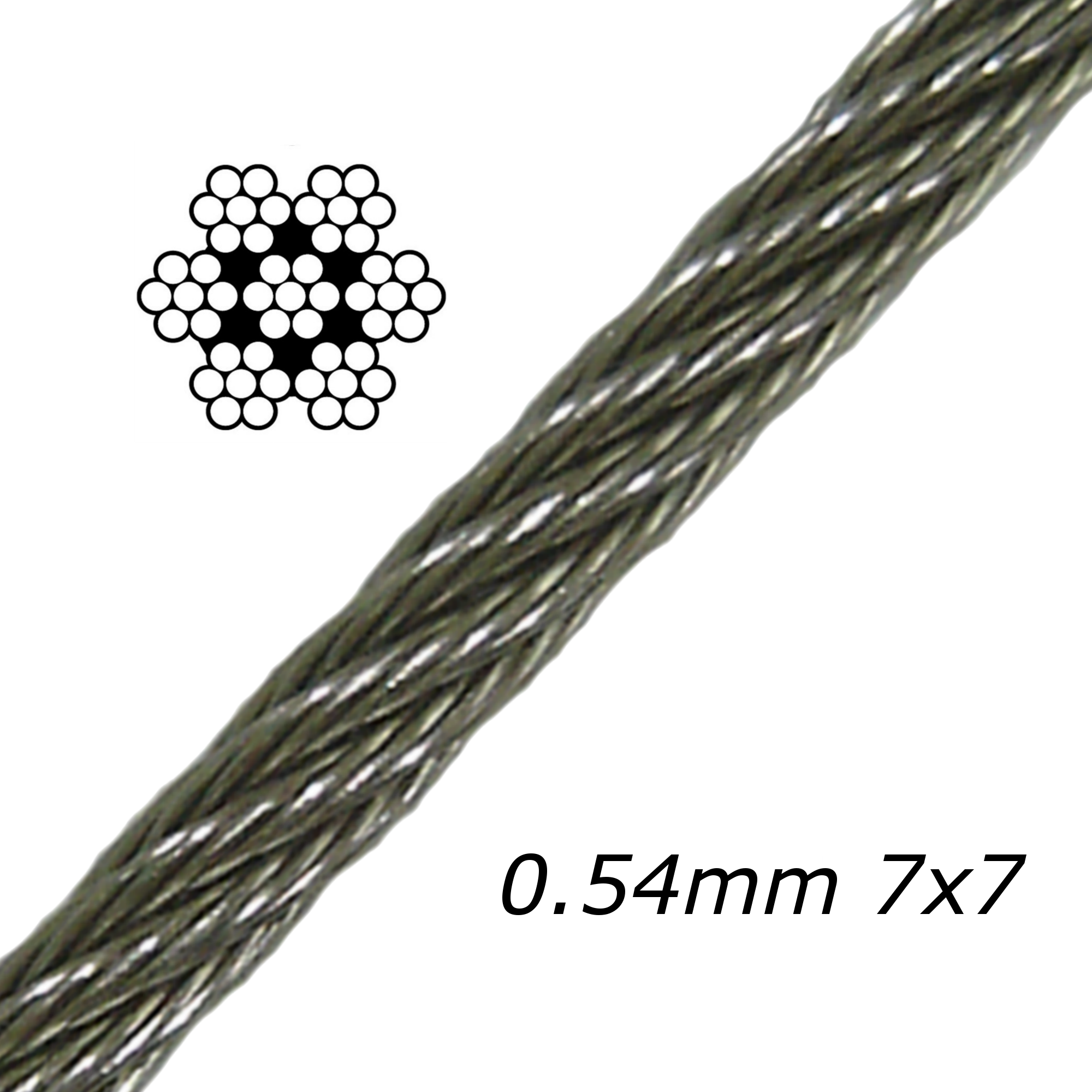 0.54mm Stainless Steel Cable 7x7
